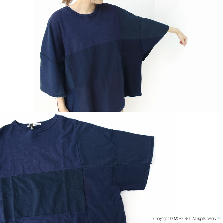 サニーサイドアップ SUNNY SIDE UP ビッグパッチワークTシャツ 15TEE SR-228-008 日本製 リメイク レディース メンズ トップス /返品・交換不可/SALE セール | SUNNY SIDE UP | 14