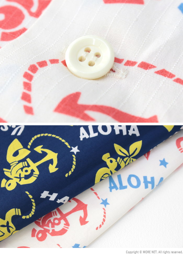 サンサーフ SUN SURF コットンリップストップオープンシャツ SAILOR MOKU STARS SS39280 メンズ 日本製 アロハシャツ 半袖 2024春夏｜more-net2｜07