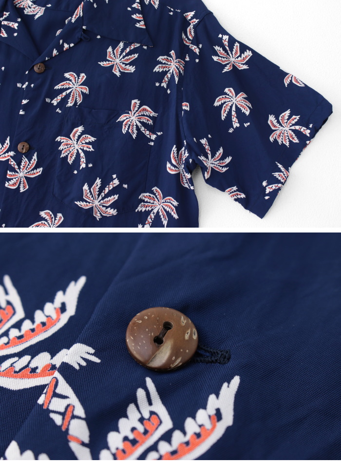 サンサーフ SUN SURF レーヨンハワイアンシャツ SS39427 メンズ 日本製 アロハ SCATTERED PALMTREE 2025春夏 | SUN SURF | 05