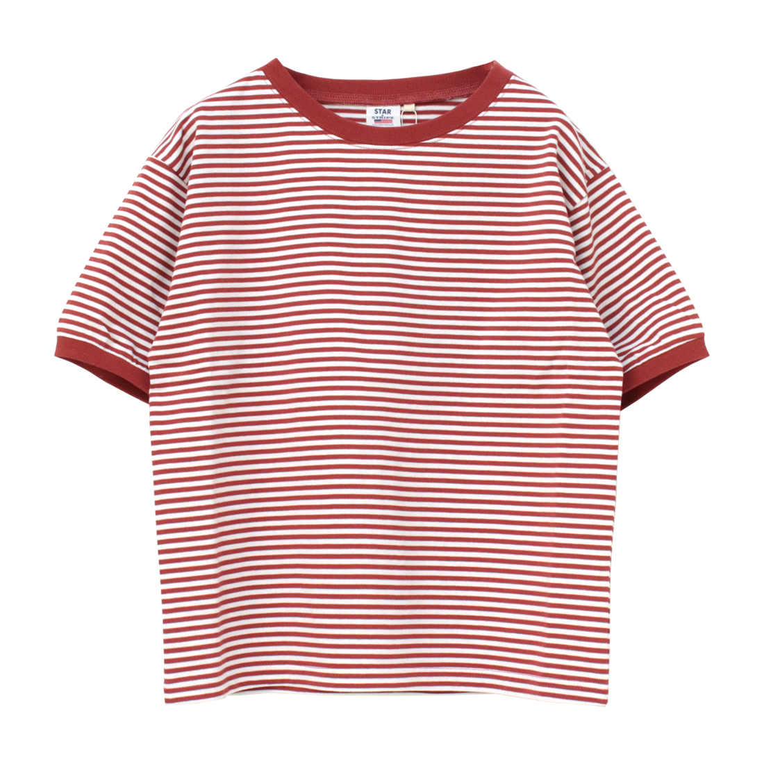 スターアンドストライプ STAR&STRIPE ボーダーリンガーTシャツ SSMD-028 半袖 リブ カットソー レディース 2025春夏/メール便可 | STAR&STRIPE | 02