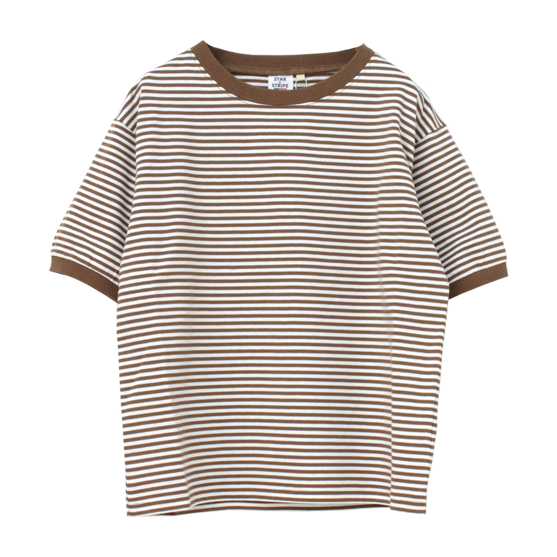 スターアンドストライプ STAR&STRIPE ボーダーリンガーTシャツ SSMD-028 半袖 リブ カットソー レディース 2025春夏/メール便可 | STAR&STRIPE | 03