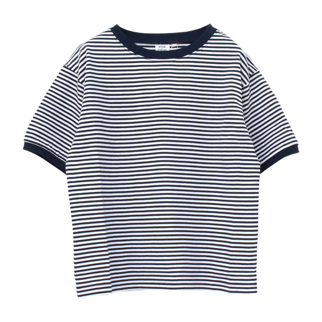 スターアンドストライプ STAR&STRIPE ボーダーリンガーTシャツ SSMD-028 半袖 リブ カットソー レディース 2025春夏/メール便可 | STAR&STRIPE | 04