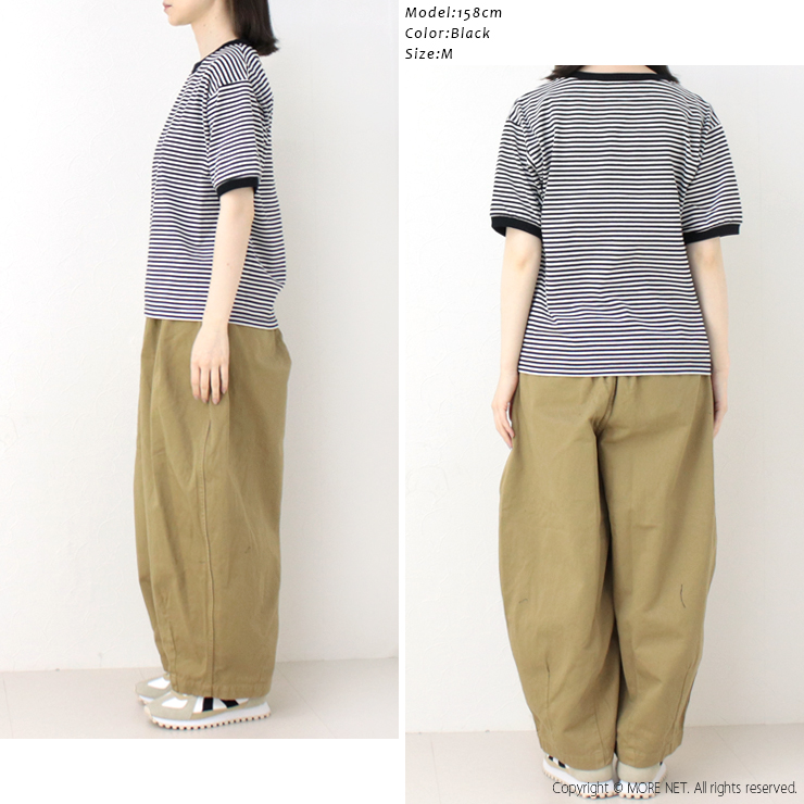 スターアンドストライプ STAR&STRIPE ボーダーリンガーTシャツ SSMD-028 半袖 リブ カットソー レディース 2025春夏/メール便可 | STAR&STRIPE | 11