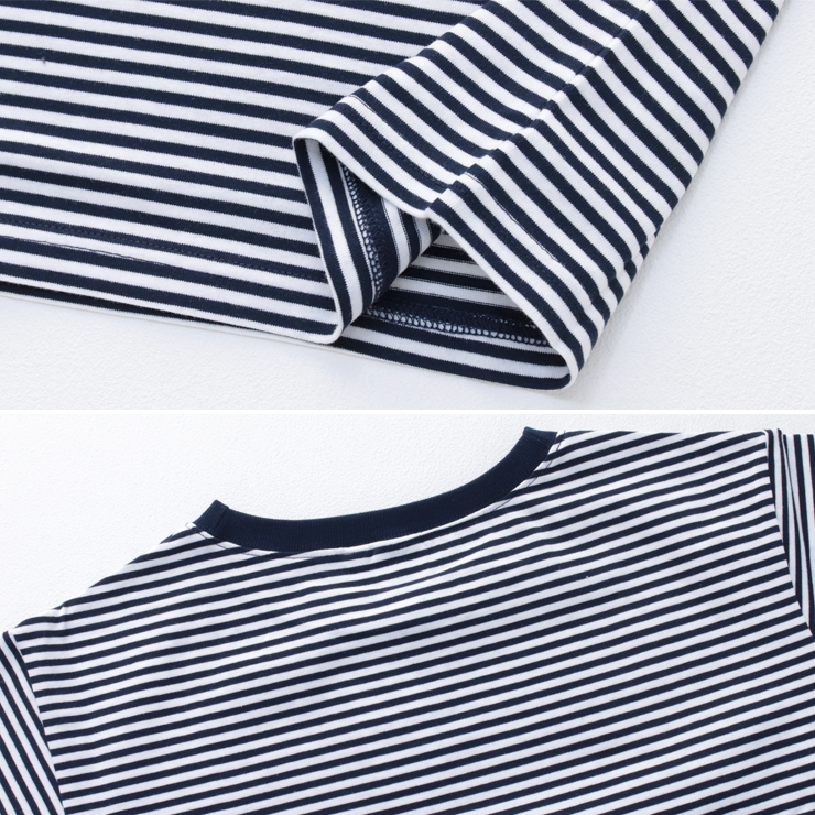 スターアンドストライプ STAR&STRIPE ボーダーリンガーTシャツ SSMD-028 半袖 リブ カットソー レディース 2025春夏/メール便可 | STAR&STRIPE | 13