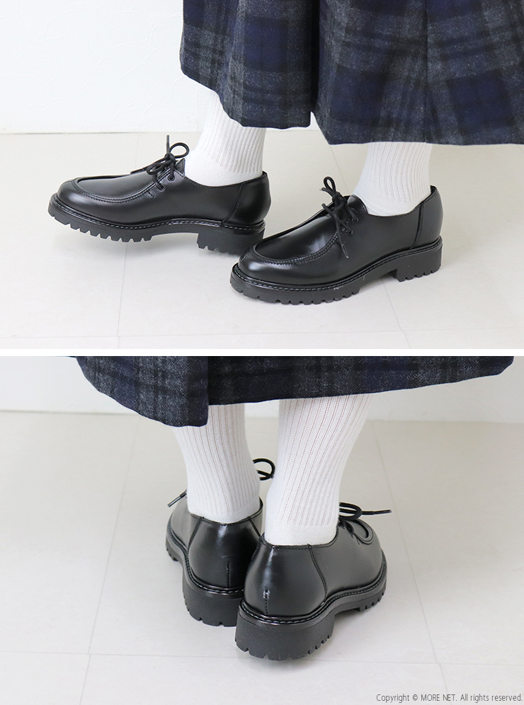 eness（エネス） レザーチロリアンシューズ ST-5709 牛革 厚底 レース