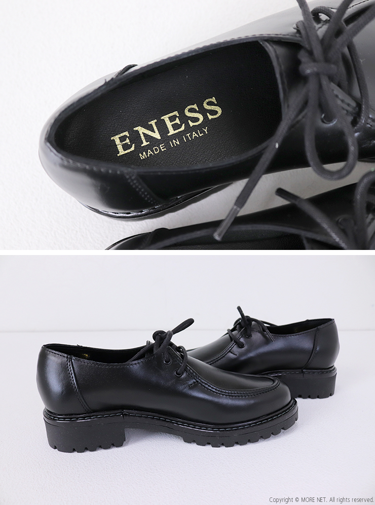 eness（エネス） レザーチロリアンシューズ ST-5709 牛革 厚底 レース
