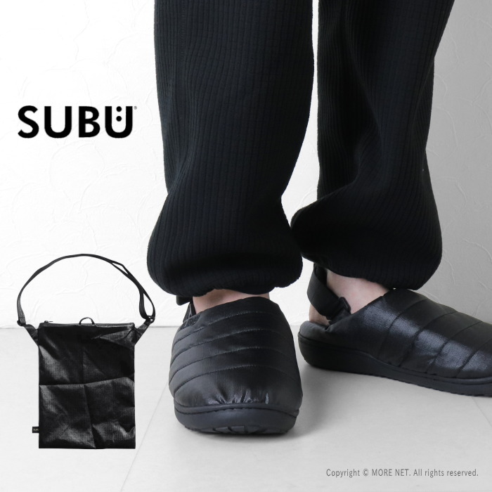 【レア】SUBU x and wander サンダル サイズ3 ブラック SUBU（スブ） ヒールプラスウィンターサンダル DOTS +H XENO BLACK