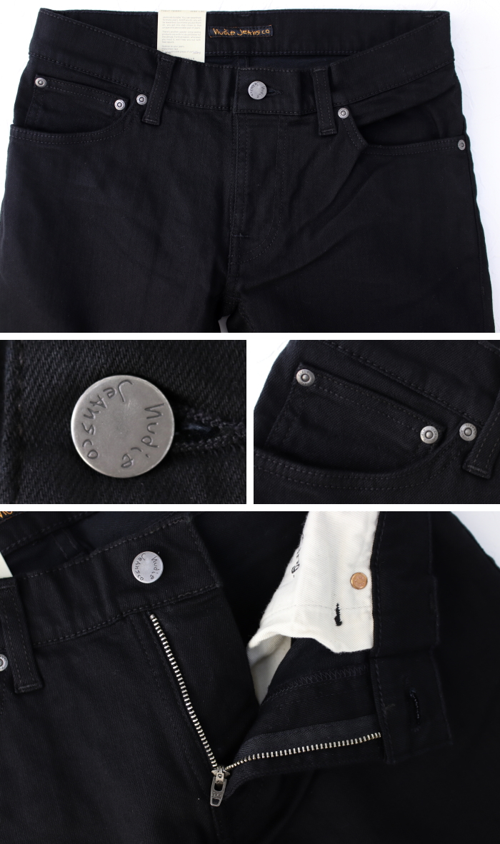 ヌーディージーンズ NUDIE JEANS タイトフィット TIGHT TERRY タイトテリー EVERBLACK メンズ ブラック | Nudie Jeans | 03