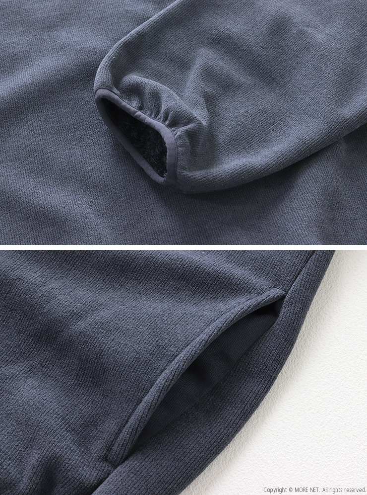 THOUSAND MILE（サウザンドマイル） ニットフリースクルーネックプル