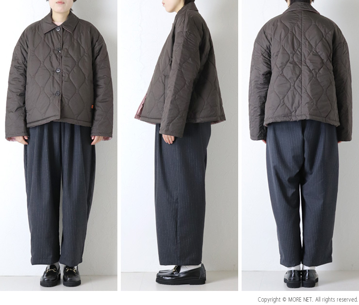 ユニバーサルオーバーオール UNIVERSAL OVERALL ライトリップキルト×ポリタフタ リバーシブルジャケット U2532522 中綿 アウター レディース UNIVERSAL OVERALL（ユニバーサルオーバーオール） ライトリップキルト