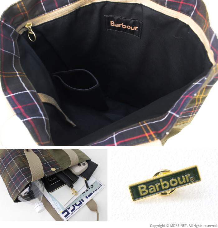 Barbour（バブアー） タータンチェック パッチワーク トートバッグ