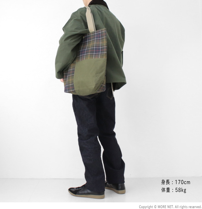Barbour（バブアー） タータンチェック パッチワーク トートバッグ