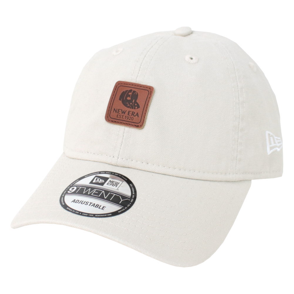 ニューエラ NEW ERA レザーパッチ ダックキャンバス 9TWENTY キャップ メンズ レディース 帽子 | NEW ERA | 01
