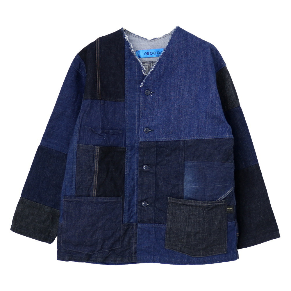 リベアバイジョンブル rebear by Johnbull パッチワークジャケット X2021 メンズ レディース 日本製 ノーカラー | Johnbull | 01