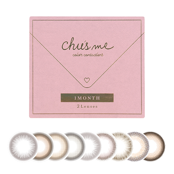 新色発売【15％OFFクーポン】カラコン 1ヶ月 チューズミー マンスリー 1箱2枚入 Chu's me 度あり 度なし ゆうこす 1month