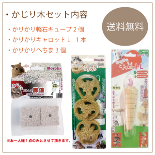 かじり木 お試しセット ミディアムサイズ 送料無料 おもちゃ チンチラ