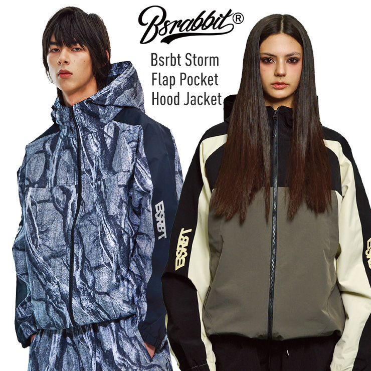 2027 BSRABBIT ビーエスラビット Bsrbt Storm Flap Pocket Hood Jacket