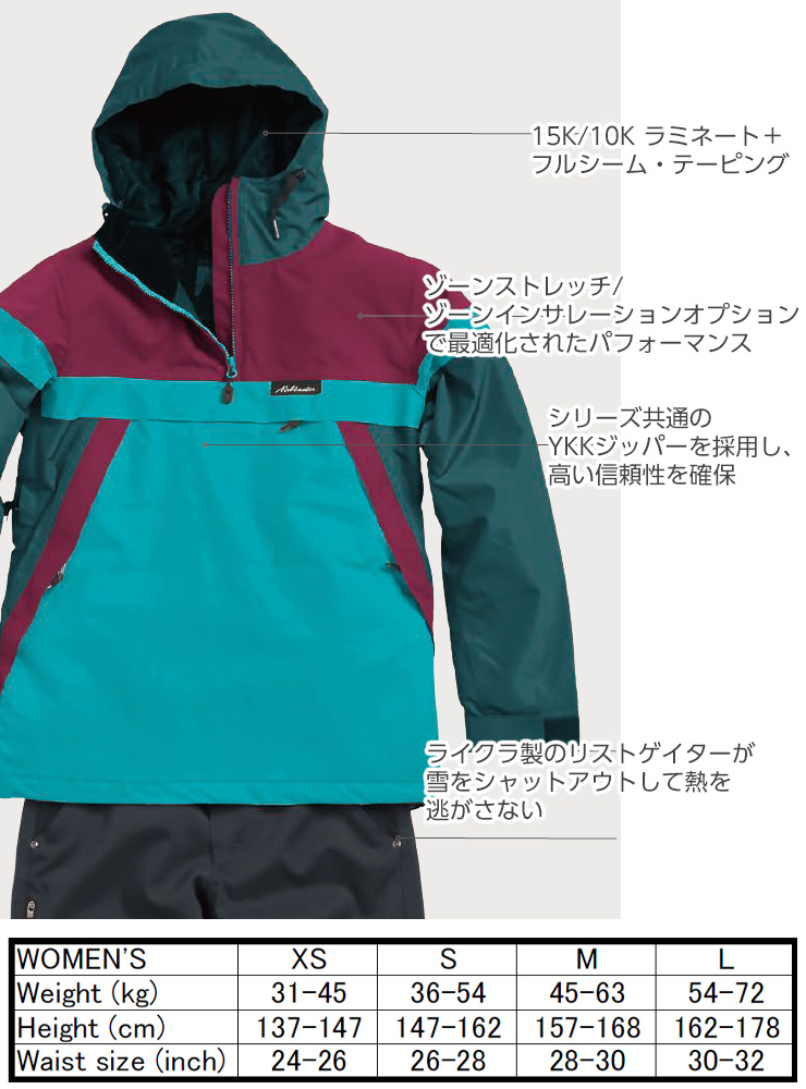 23-24 AIRBLASTER エアブラスター Lady Trenchover スノーボード