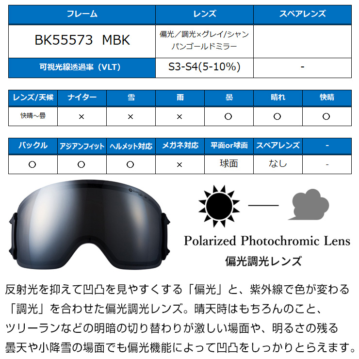 DICE（ダイス） 2026 DICE BANK バンク スノーボード ゴーグル BK55573