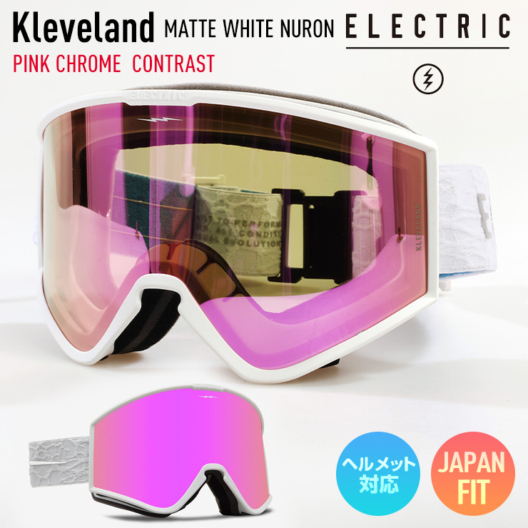 2024 ELECTRIC エレクトリック クリーブランド KLEVELAND スノーボード ゴーグル MATTE WHITE NURON  レンズ：PINK CHROME CONTRAST スキー