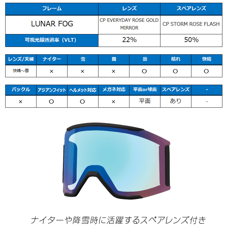 SMITH（スミス） 2026 SMITH スノーボード ゴーグル Squad XL スカッド
