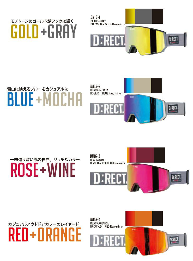 D:RECT ディレクト スノーボード ゴーグル DREIECK ドレイエック Mat