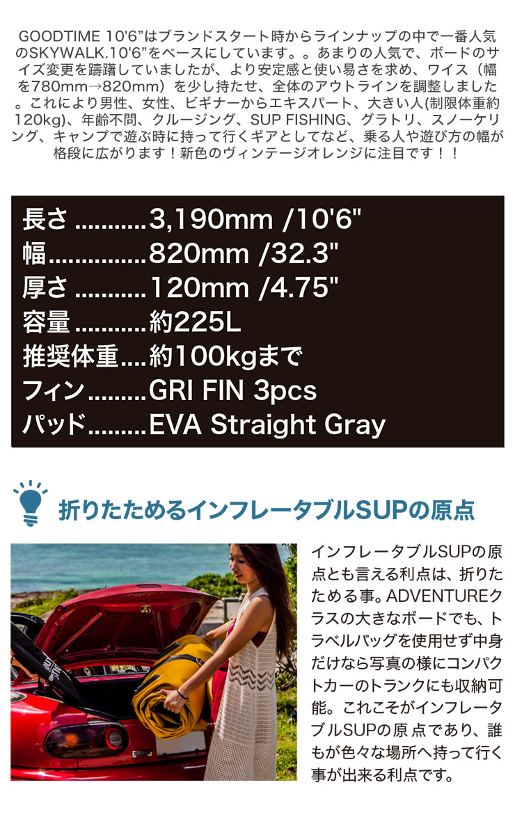 SOUYU STICK ソウユウスティック GOODTIME 10'6' グッドタイム SUP