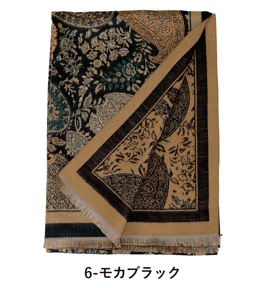 新品未使用☆マンテロ シルクリバーシブルストール 茶系＆深緑
