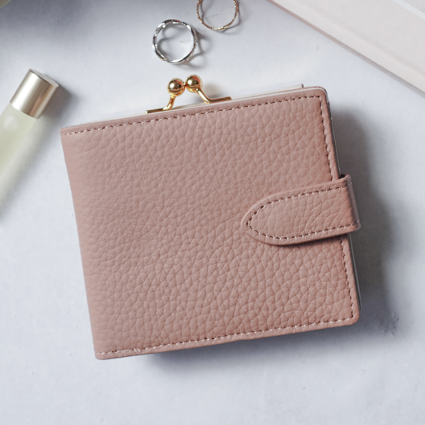 二つ折り財布 がま口 ブランド 使いやすい 小さい バイカラー レディース 本革 ラシエム ミニ財布