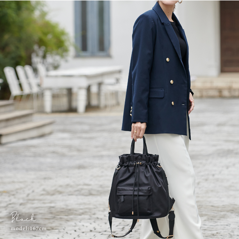 巾着バッグ ショルダー ショルダーバッグ レディース 4way 斜めがけ ナイロン 軽量 大容量 30代 40代 50代 ラシエム | LASIEM | 19