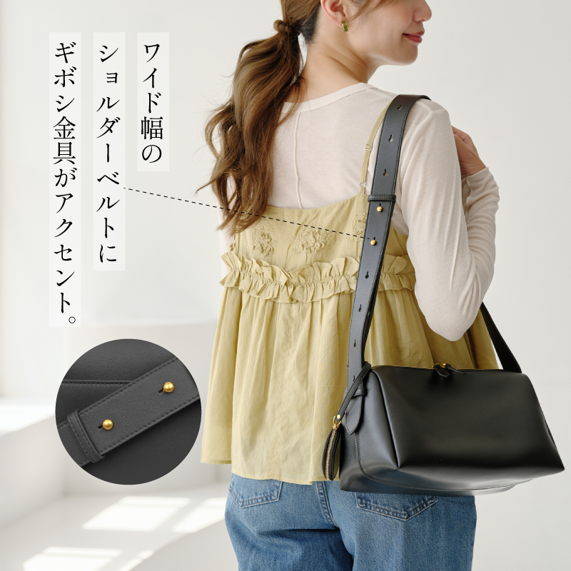 ショルダーバッグ レディース 斜めがけ 肩掛け 本革 軽量 軽い ペットボトルが入る ミニショルダーバッグ  ラシエム | LASIEM | 10