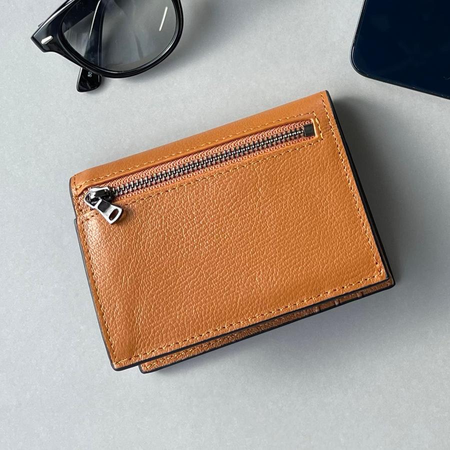 ミニ財布 メンズ ブランド 本革 革 安い 小さい財布 薄い財布 二つ折り うすいサイフ 使いやすい カード 二つ折り財布メンズ ファスナーラシエム  :n17:LASIEM 通販 
