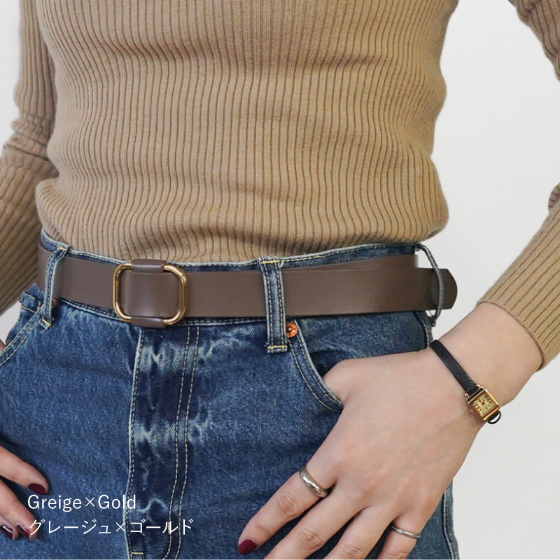 ＼1/3までクーポンで20％off／ベルト レディース 本革 レザー 長さ調節可能 サイズ調整 細い 細め スリム ジーンズ おしゃれ ラシエム | LASIEM | 19