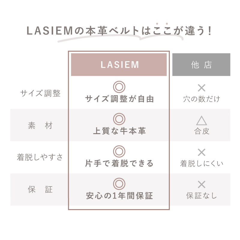 ＼1/3までクーポンで20％off／ベルト レディース 本革 レザー 長さ調節可能 サイズ調整 細い 細め スリム ジーンズ おしゃれ ラシエム | LASIEM | 29
