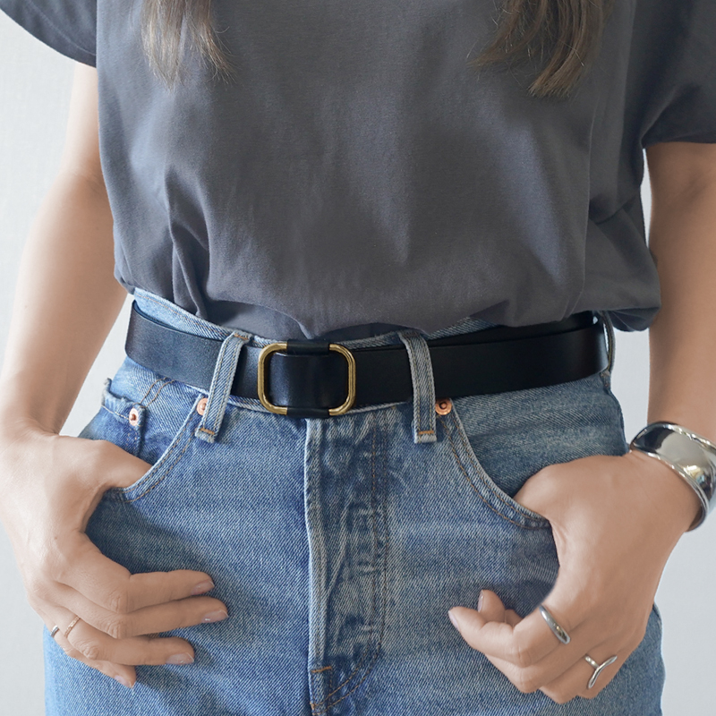 ＼1/3までクーポンで20％off／ベルト レディース 本革 レザー 長さ調節可能 サイズ調整 細い 細め スリム ジーンズ おしゃれ ラシエム | LASIEM | 01