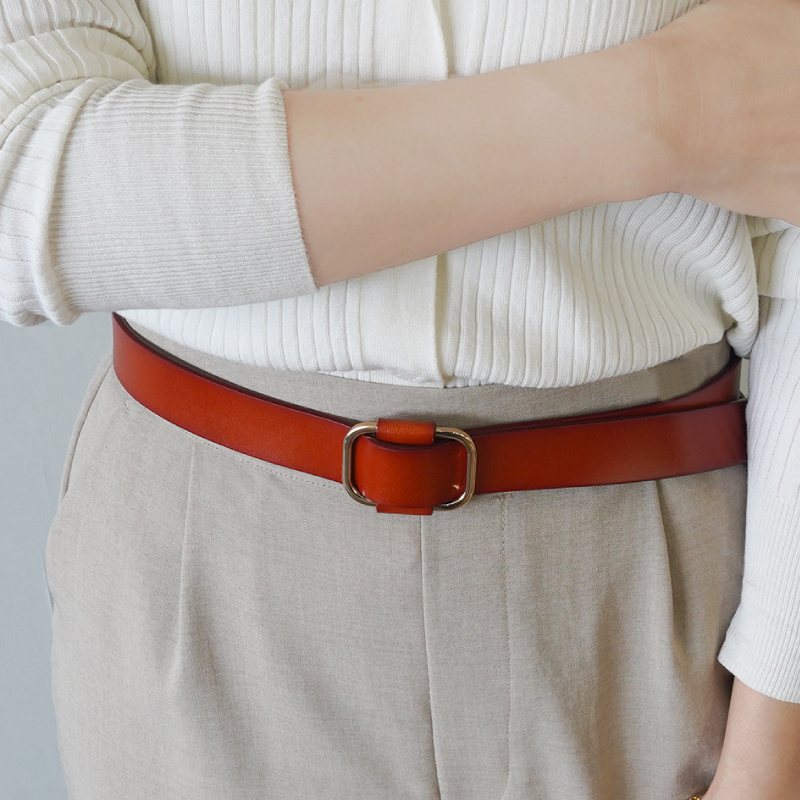 ＼1/3までクーポンで20％off／ベルト レディース 本革 レザー 長さ調節可能 サイズ調整 細い 細め スリム ジーンズ おしゃれ ラシエム | LASIEM | 02