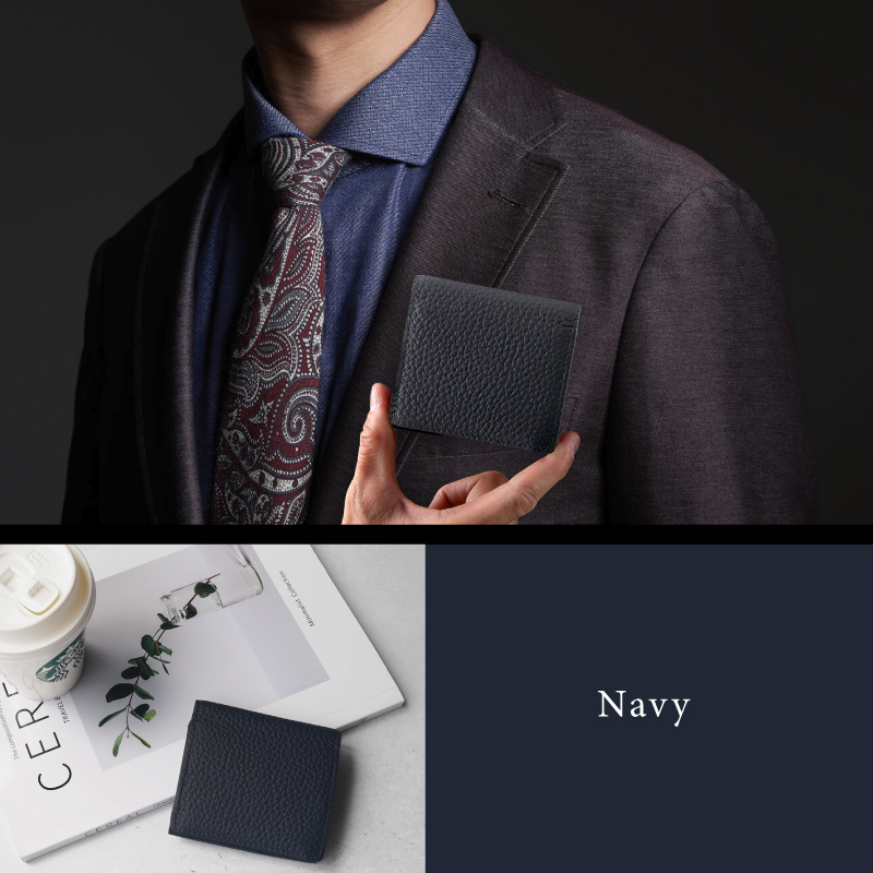 二つ折り財布 メンズ 本革 ミニ財布 薄型 小さい コンパクト 牛革 カード収納 30代 40代 50代 ラシエム | LASIEM | 17