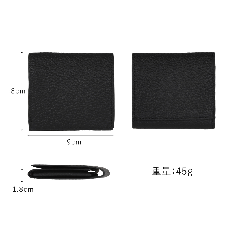 二つ折り財布 メンズ 本革 ミニ財布 薄型 小さい コンパクト 牛革 カード収納 30代 40代 50代 ラシエム | LASIEM | 21