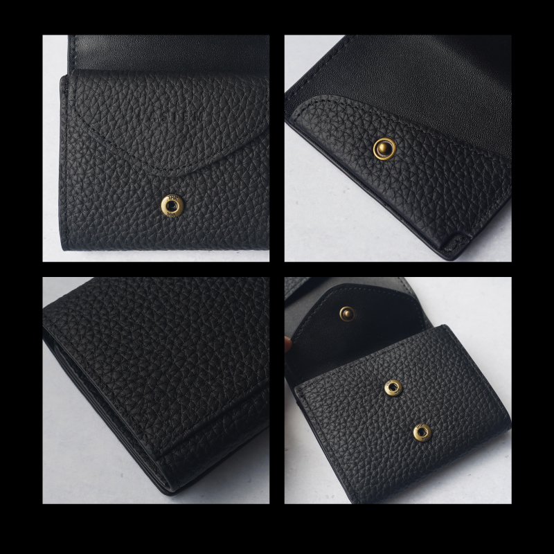 二つ折り財布 メンズ 本革 ミニ財布 薄型 小さい コンパクト 牛革 カード収納 30代 40代 50代 ラシエム | LASIEM | 22