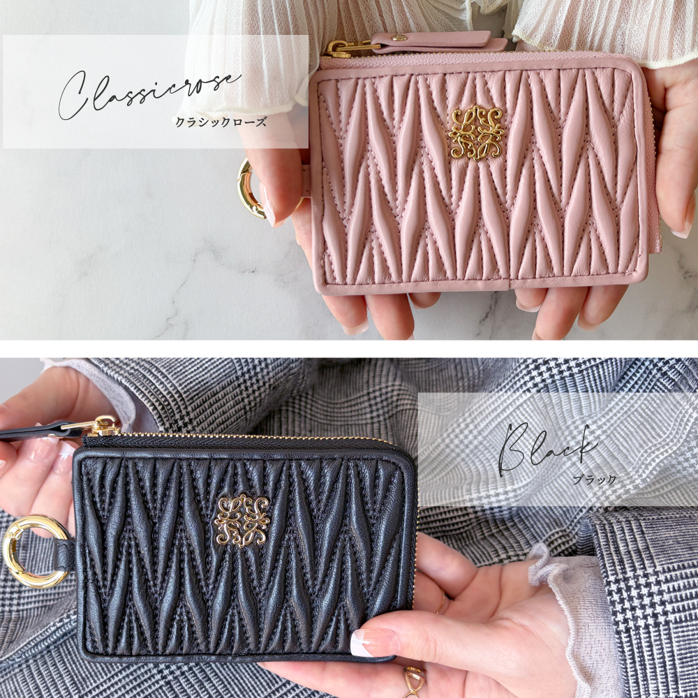 フラグメントケース レディース 本革 薄型 ミニ財布 小さい財布 スリム カードケース 30代 40代 50代 ラシエム | LASIEM | 25