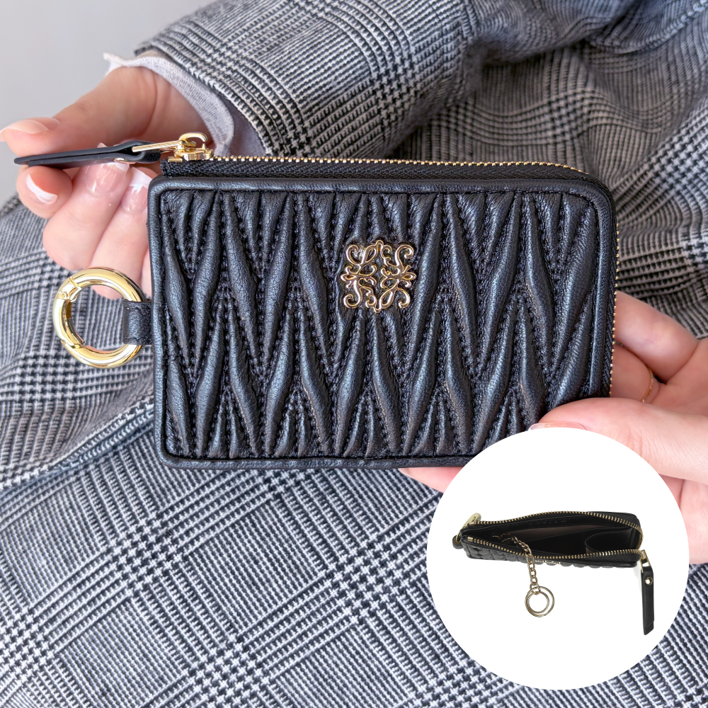 フラグメントケース レディース 本革 薄型 ミニ財布 小さい財布 スリム カードケース 30代 40代 50代 ラシエム | LASIEM | 01