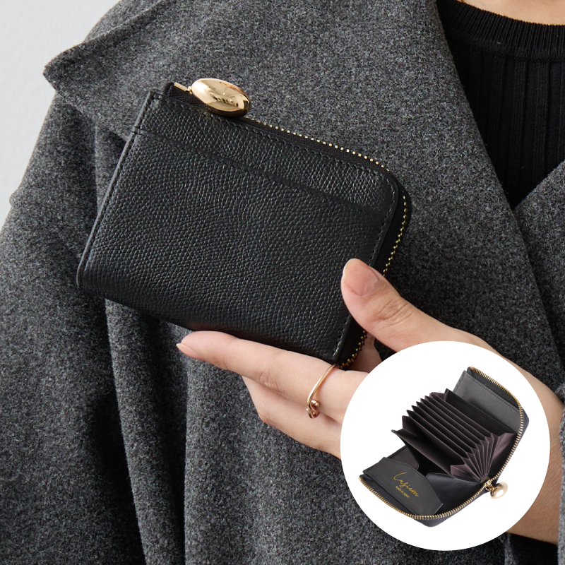 二つ折り財布 日本製 本革 姫路レザーレディース コンパクト 小さめ 極小 ミニ 小銭入れ ブランド 30代 40代 50代 ラシエム | LASIEM | 01