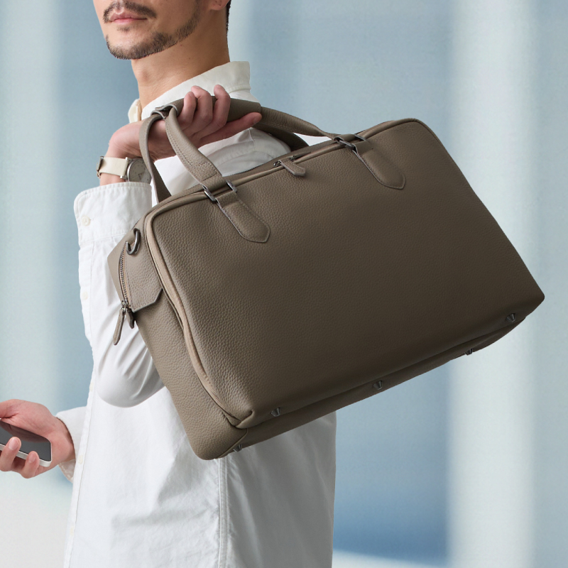 ボストンバッグ ビジネスバッグ 7日間限定5,000円オフ／ビジネスバッグ メンズ 本革 大容量 自立