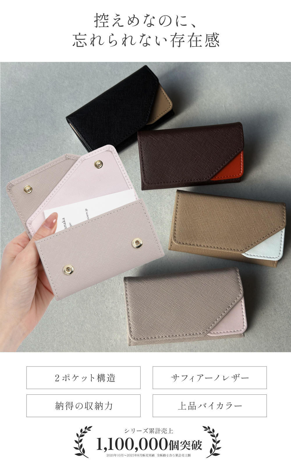 LASIEM ラシエム 名刺入れ レディース 名刺ケース 本革 レザー 仕切り ビジネス おしゃれ かわいい | LASIEM | 06