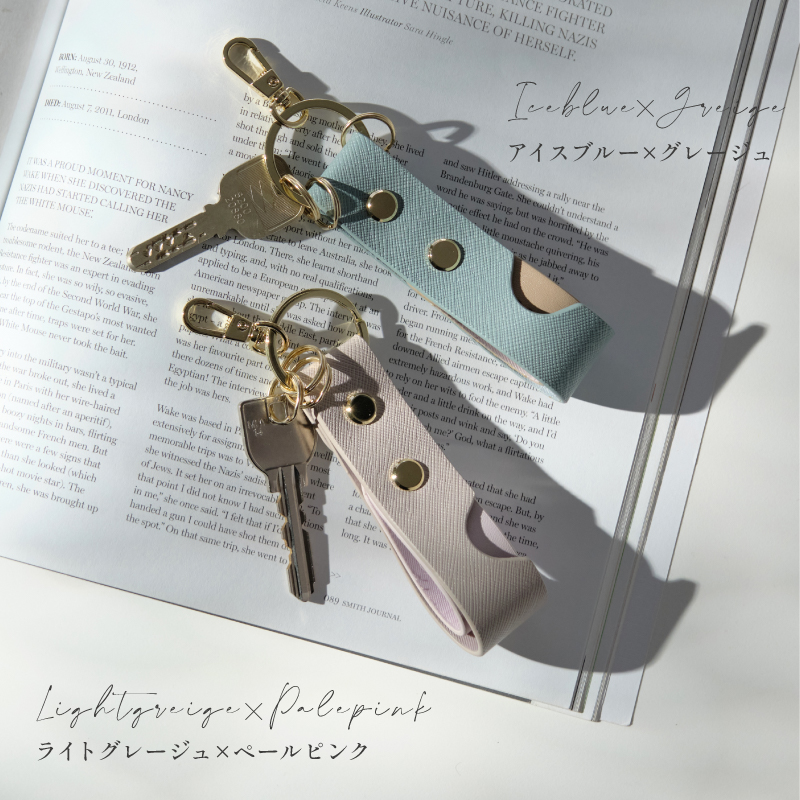 キーホルダー キーリング レザー 革 本革 レディース バイカラー おしゃれ 可愛い スマートキー | LASIEM | 08