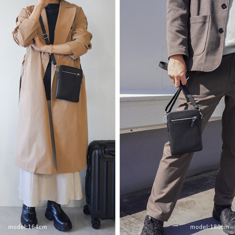 スマホポシェット サコッシュ スマホポーチ メンズ レディース 本革 革 ショルダー バッグ プレゼント ギフト ラシエム | LASIEM | 08