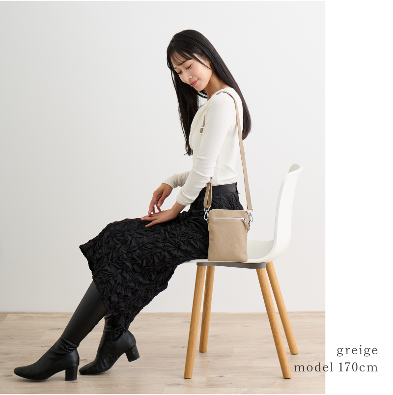 スマホショルダー 本革 レディース メンズ スマホポシェット サコッシュ 斜めがけ 軽いバッグ 30代 40代 50代 ラシエム | LASIEM | 08