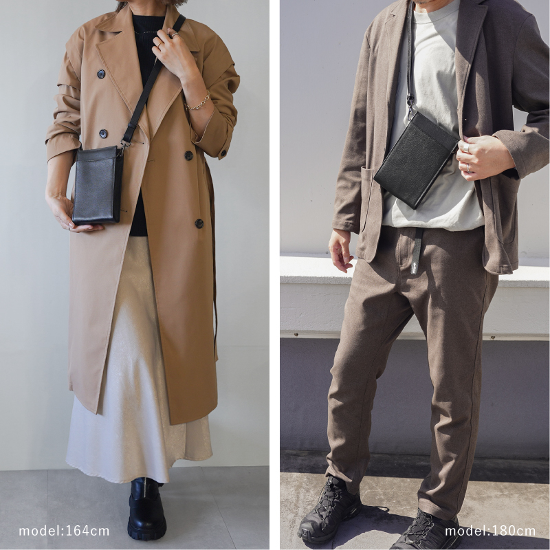 スマホポシェット メンズ スマホポーチ 縦型 本革 革 ショルダー バッグ レディース プレゼント ギフト ラシエム | LASIEM | 08