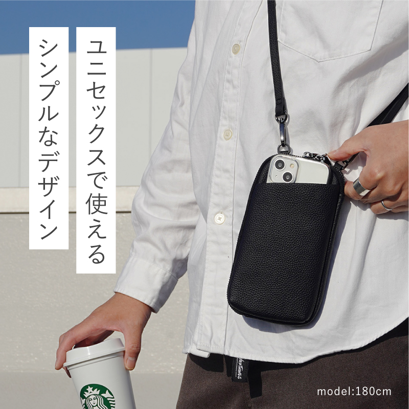 スマホショルダー メンズ 革 ブランド スマホポーチ ショルダー レザー プレゼント ギフト ラシエム | LASIEM | 06