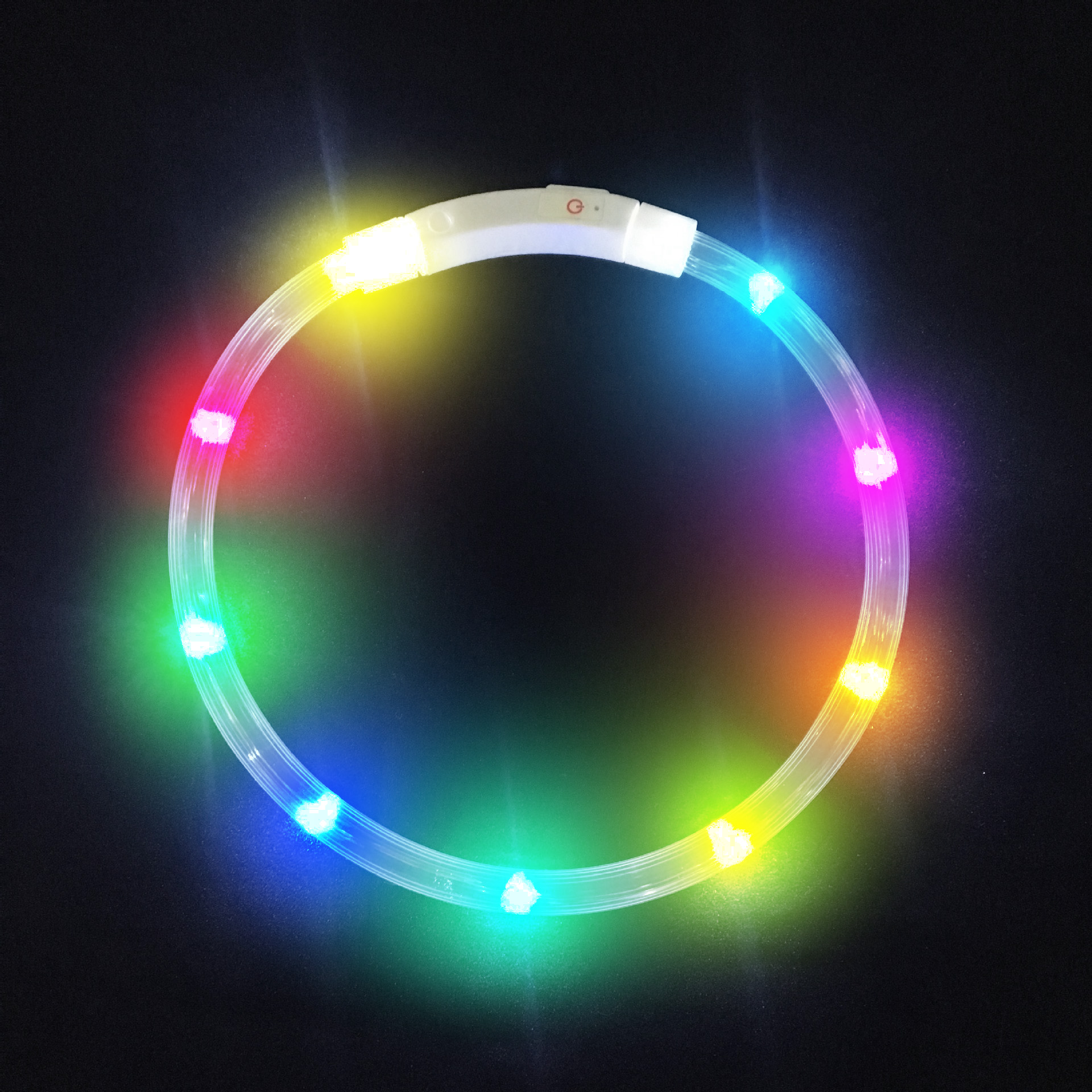 光る首輪 犬用 レインボー usb 充電 首輪 犬 猫 大型犬 小型犬 ペット LED ライト ラシエム |  | 08